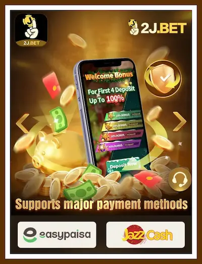 2JBET mobile gaming platform Payment Method