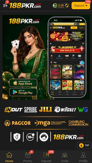 188PKR Game Home Screen