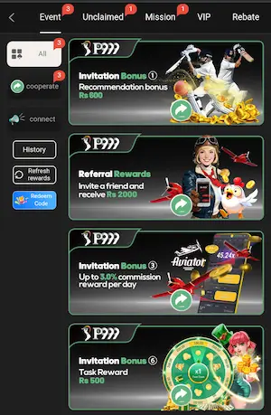 P999 game Rewards