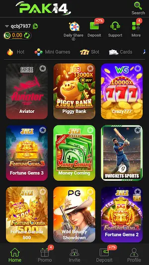 PAK 14 Game Homescreen Games
